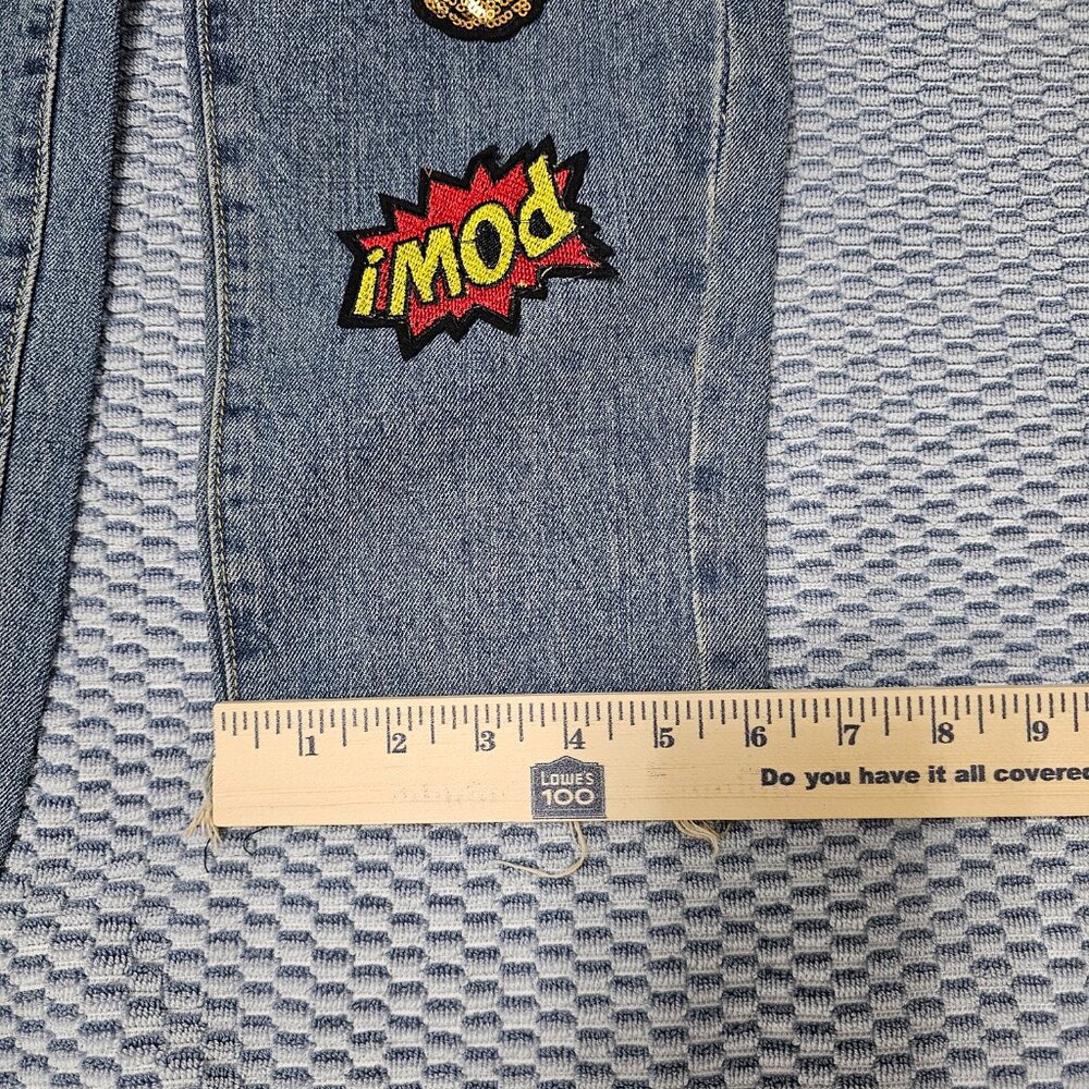 NEW Y2K Fashion G.D. Jeans High Rise Ankle Pants with Hello Kitty Patch Size 28 - Picture 9 of 9